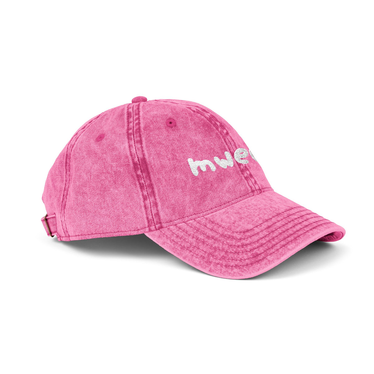 Embroidered "Mweor" Minimalist Vintage Cap