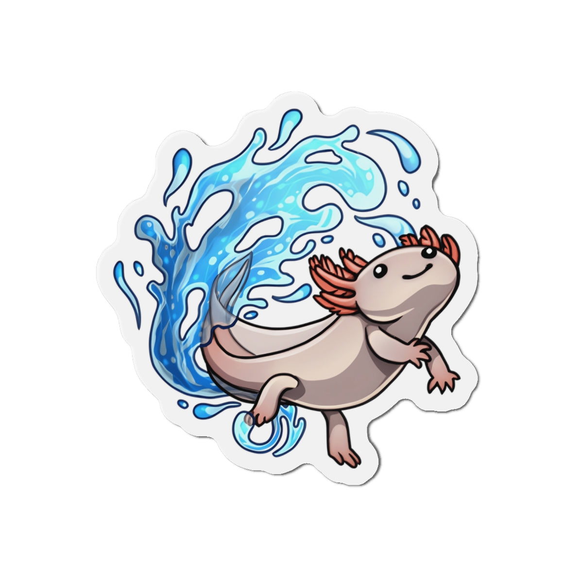 Axolotl Splash Fridge Magnet