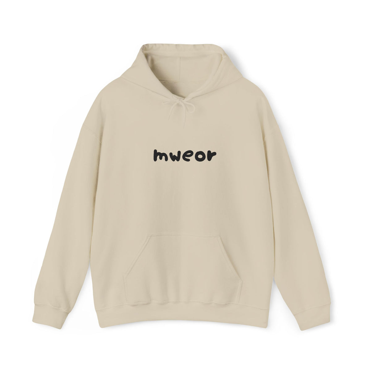 Embroidered "Mweor" Minimalist  Hoodie