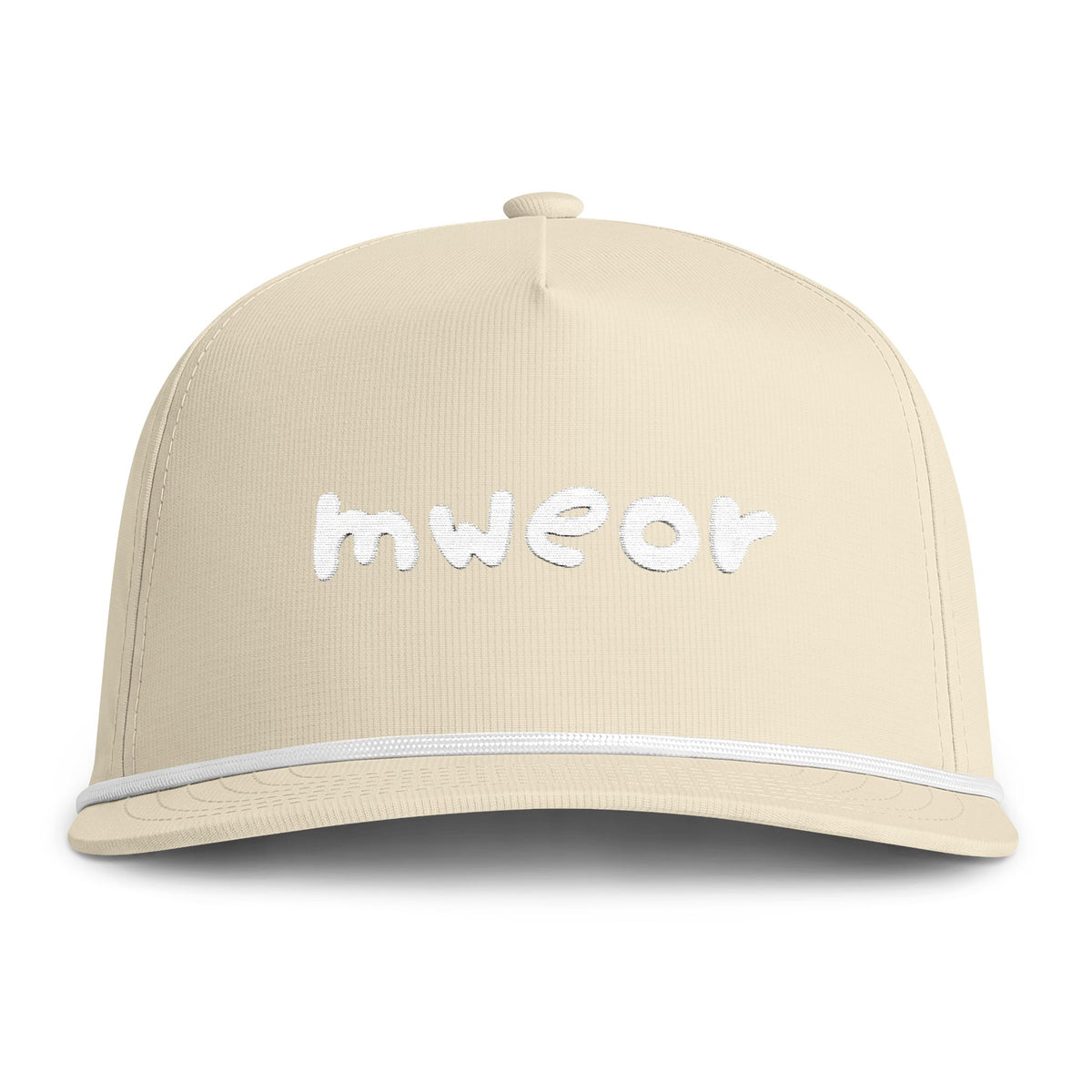 Embroidered "Mweor" Minimalist Sunwashed Rope Cap