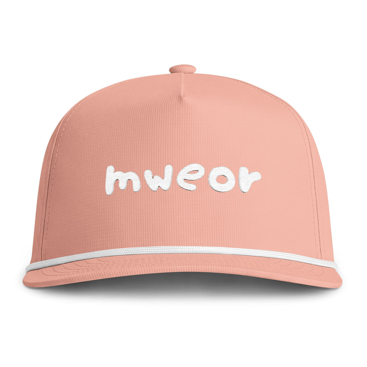 Embroidered "Mweor" Minimalist Sunwashed Rope Cap
