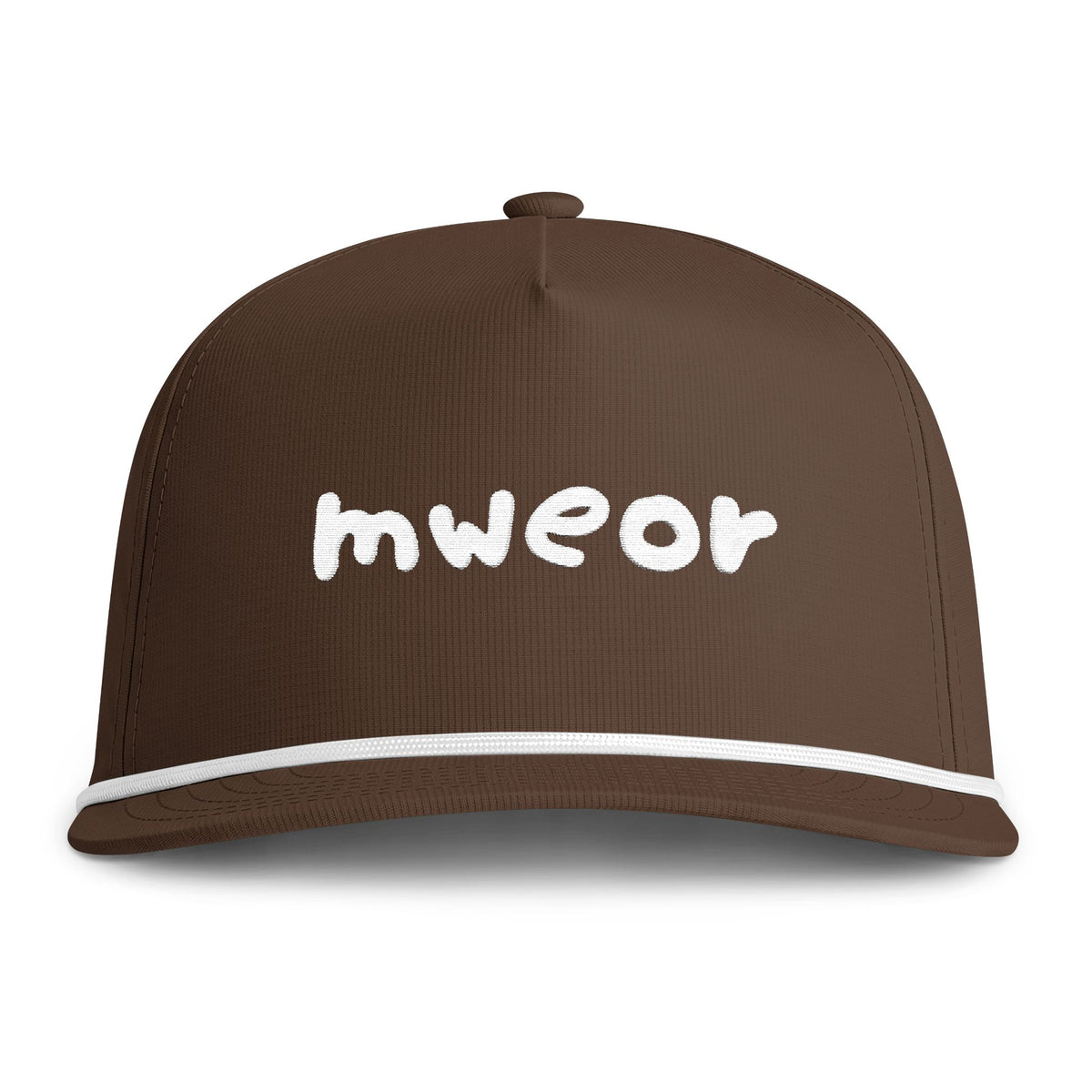 Embroidered "Mweor" Minimalist Sunwashed Rope Cap