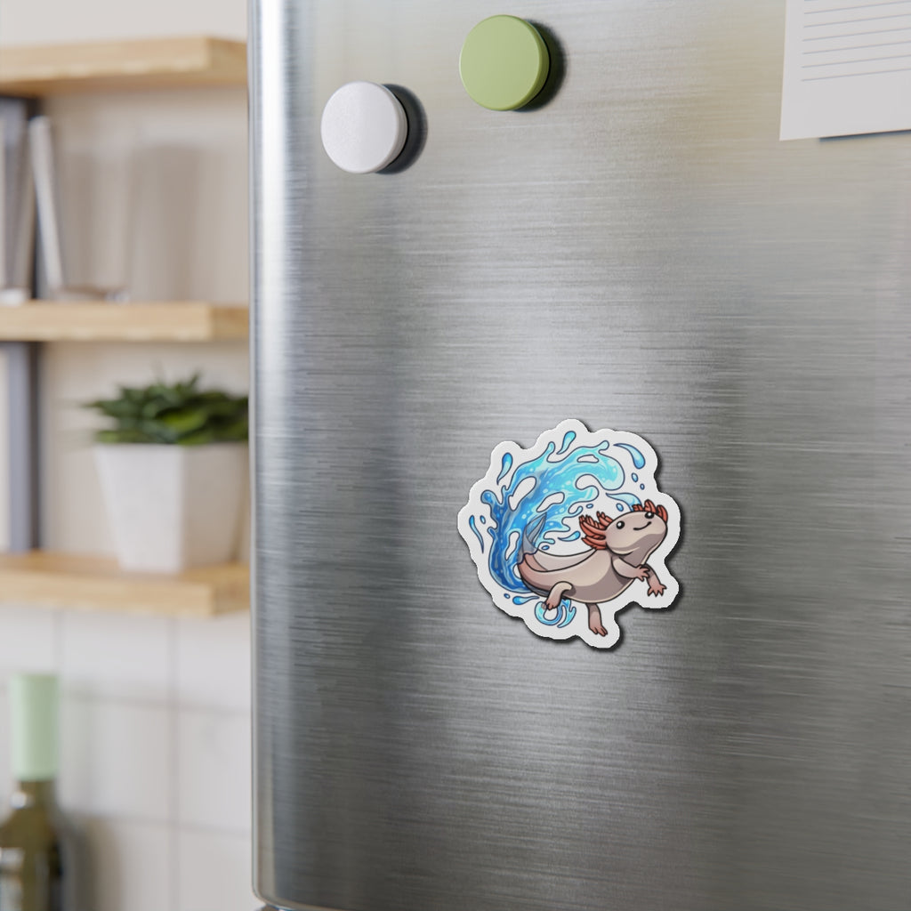 Axolotl Splash Fridge Magnet