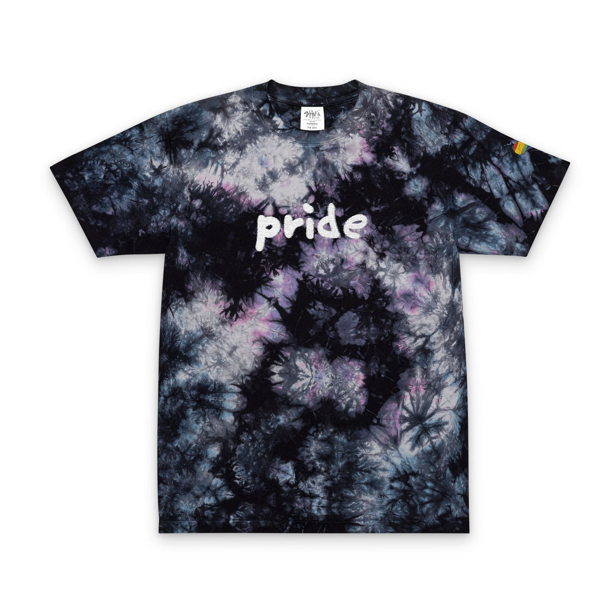 Embroidered "Pride" Tie-Dye Tee
