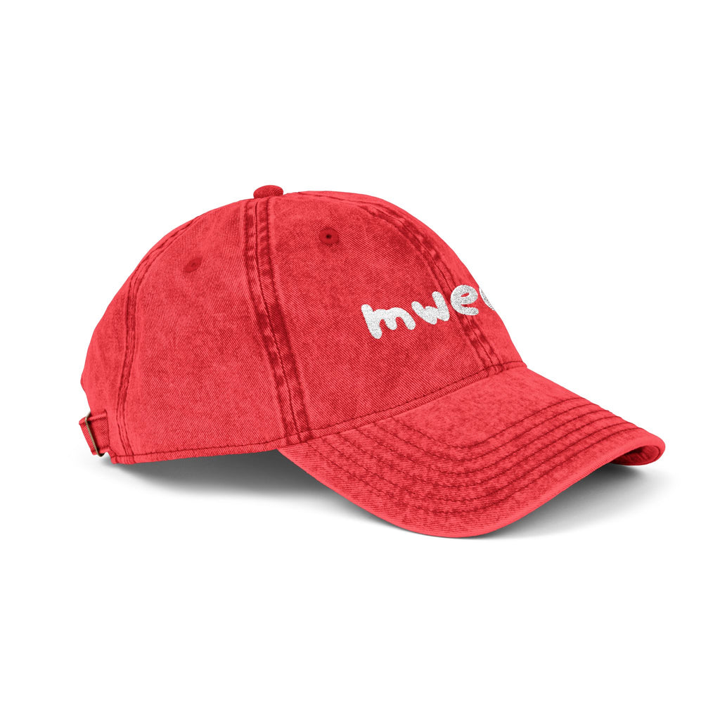 Embroidered "Mweor" Minimalist Vintage Cap