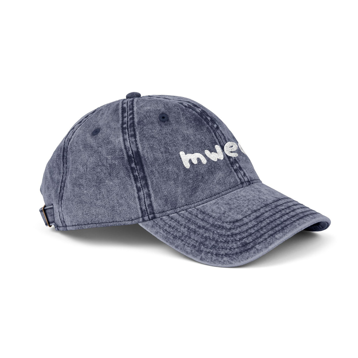 Embroidered "Mweor" Minimalist Vintage Cap