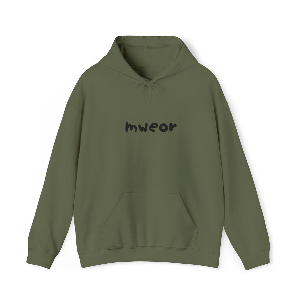 Embroidered "Mweor" Minimalist  Hoodie