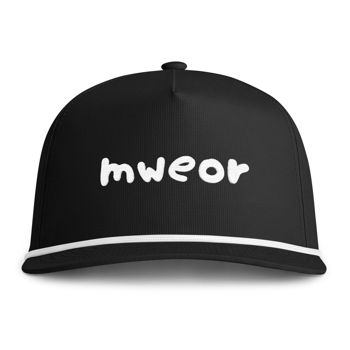 Embroidered "Mweor" Minimalist Sunwashed Rope Cap