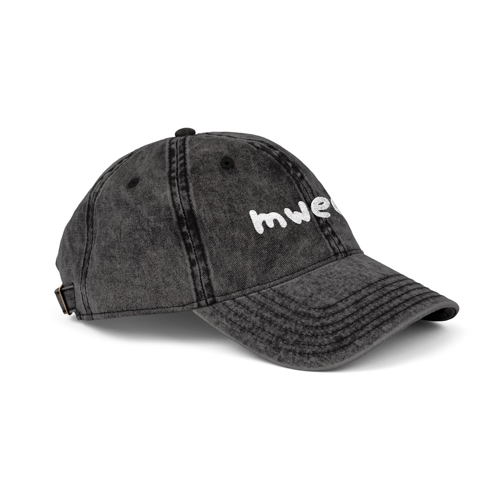 Embroidered "Mweor" Minimalist Vintage Cap