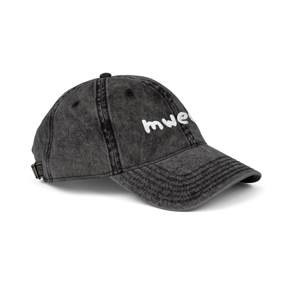 Embroidered "Mweor" Minimalist Vintage Cap