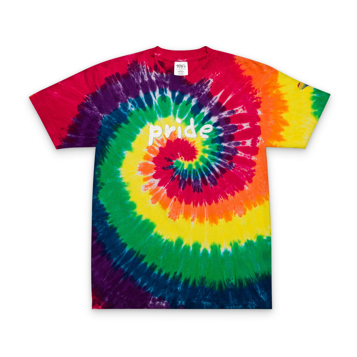 Embroidered "Pride" Tie-Dye Tee