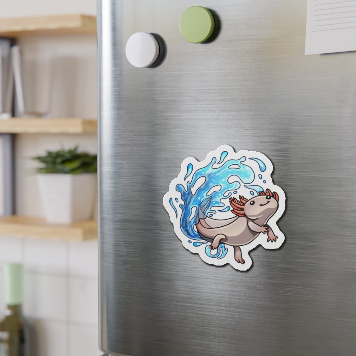 Axolotl Splash Fridge Magnet