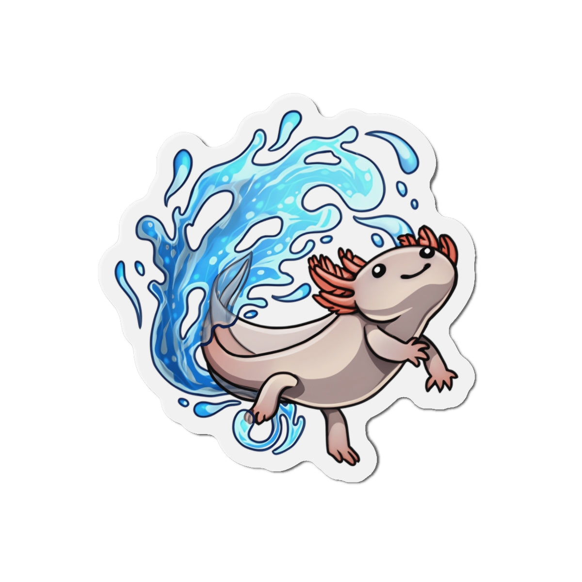 Axolotl Splash Fridge Magnet