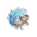 Axolotl Splash Fridge Magnet