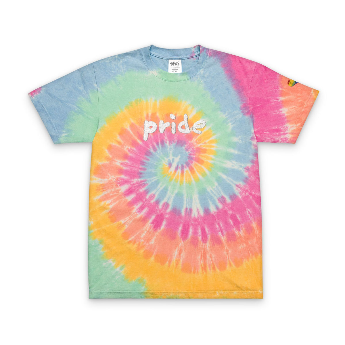 Embroidered "Pride" Tie-Dye Tee