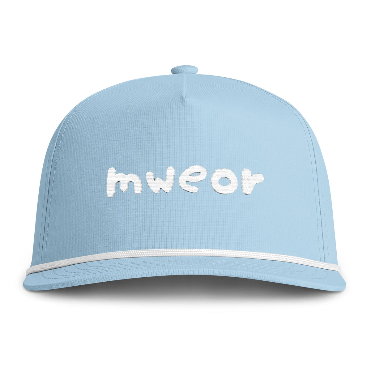 Embroidered "Mweor" Minimalist Sunwashed Rope Cap