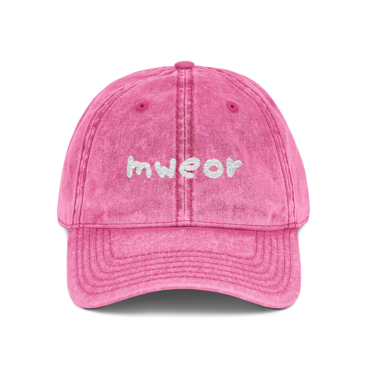 Embroidered "Mweor" Minimalist Vintage Cap