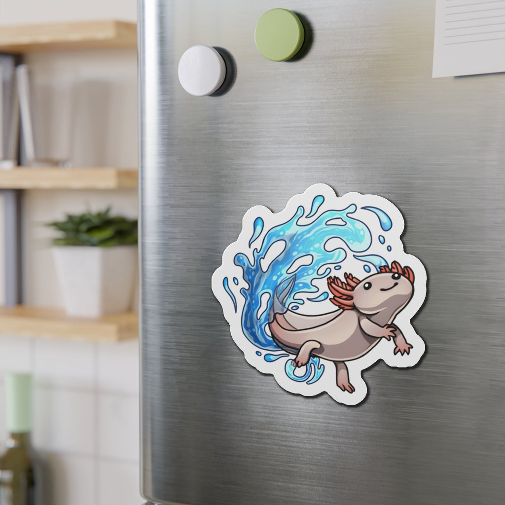 Axolotl Splash Fridge Magnet