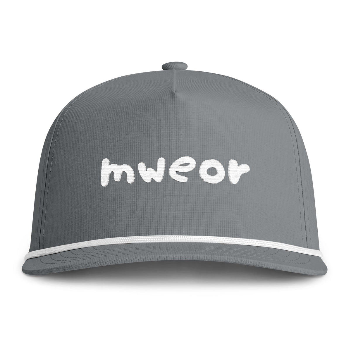 Embroidered "Mweor" Minimalist Sunwashed Rope Cap