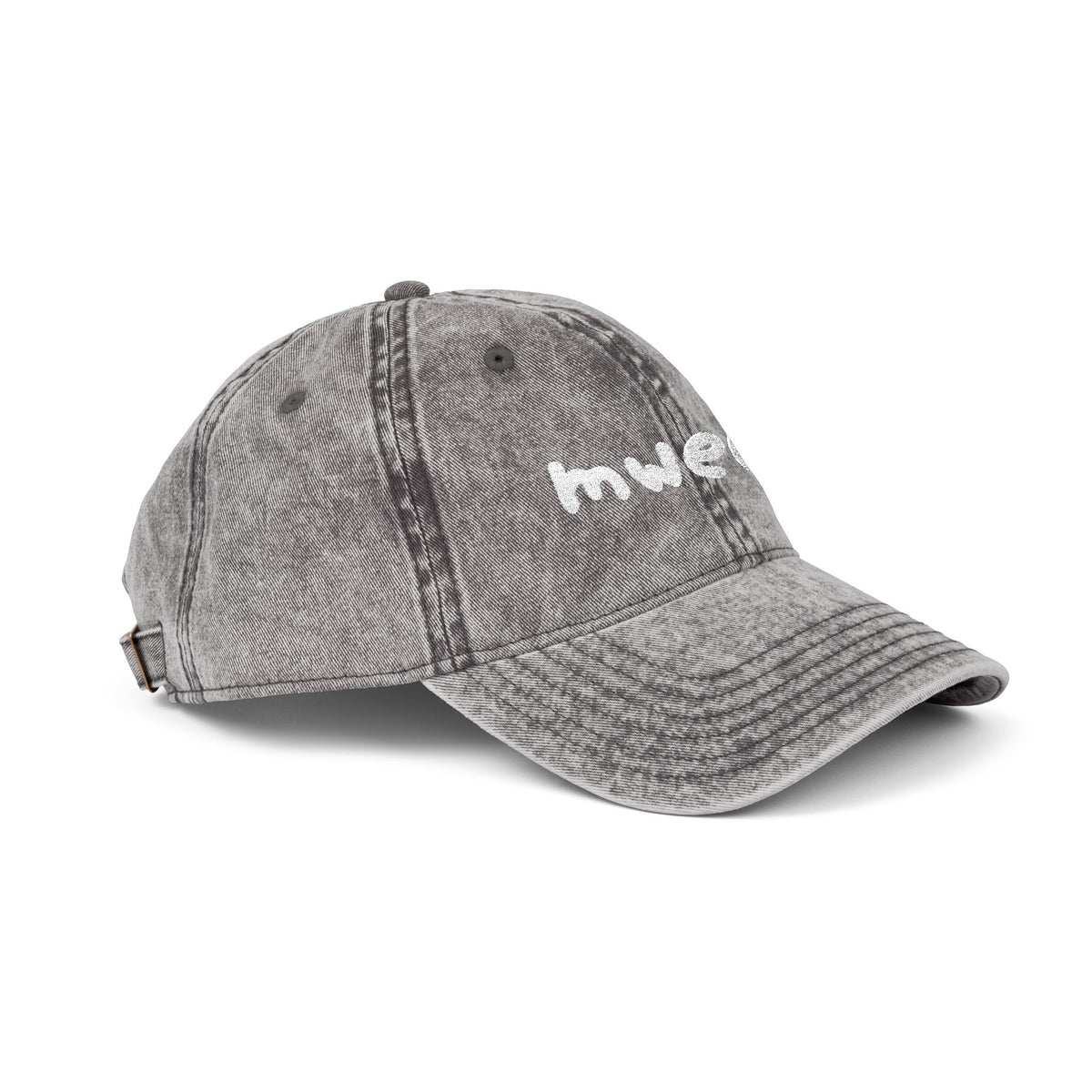 Embroidered "Mweor" Minimalist Vintage Cap
