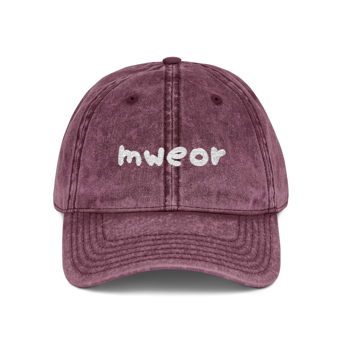 Embroidered "Mweor" Minimalist Vintage Cap