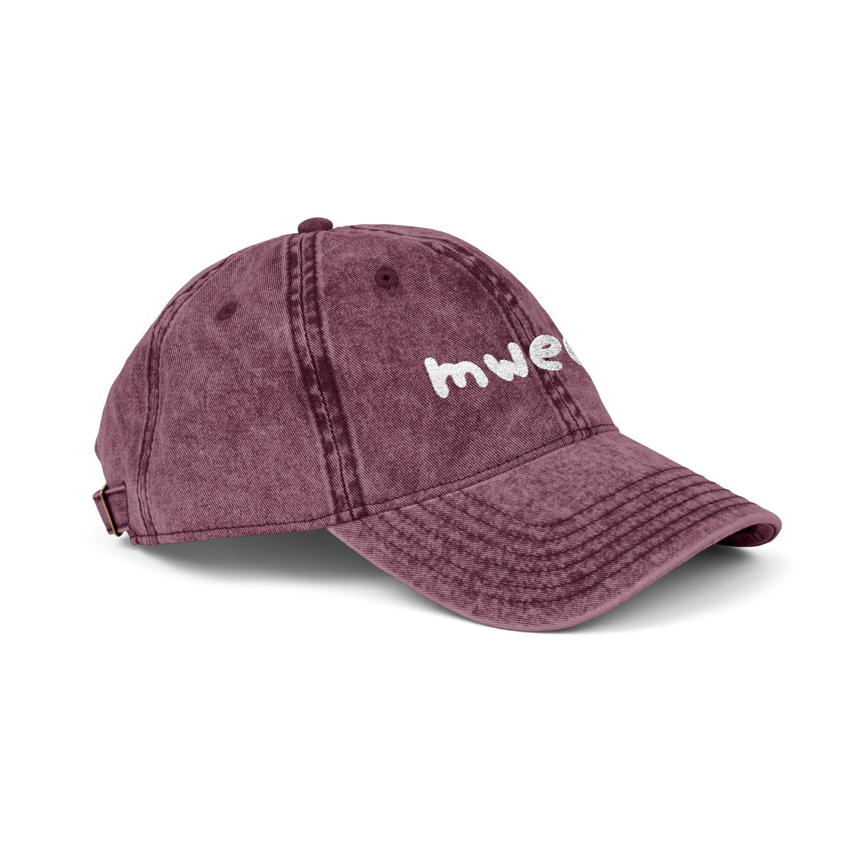 Embroidered "Mweor" Minimalist Vintage Cap