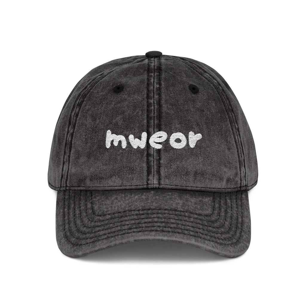 Embroidered "Mweor" Minimalist Vintage Cap