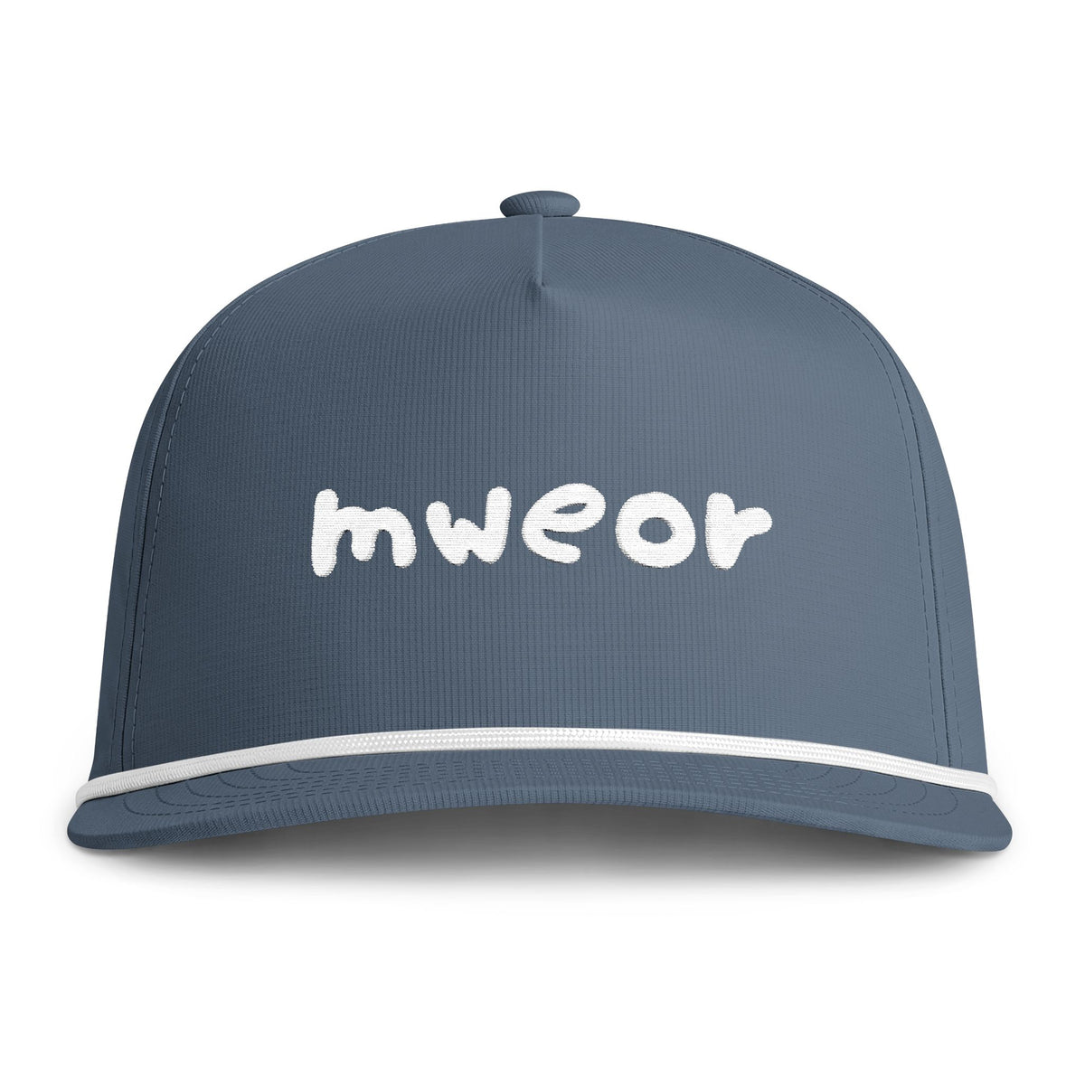 Embroidered "Mweor" Minimalist Sunwashed Rope Cap